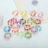 Fruit Pattern Resin Acrylic Chunky Ring For Women Colourful Rings Jewelry Gifts MKI