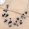 Brincos Colar Minhin Mulheres Boêmia Preto Beads Jóias Conjunto de Jóias Multicamadas 2 PCS Sets Senhoras Charm Wedding