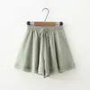 Kvinnors shorts 2022 Kvinnor Summer Casual Chiffon Short Pants High midjan All-Match Söta söta flickor Ruffled Loose A-Line Wide Leg Korean