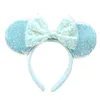 Wysokiej jakości bowknot pałąk marzycielski kolorowy cekiny Hairband Pink Blue Mouse uszy Akcesoria do włosów dla dzieci Darmowy statek 20