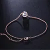 Link Chain Korean Version Crystal Bracelets For Women Round Cut Micro Mosaic Cubic Zirconia Rose Gold Color & Silver Jewelry Gift Kent22