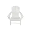 US stock Furniture UM HDPE Resin Wood Adirondack Chair - White a06