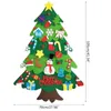 Christmas Decorations Kids DIY Felt Tree Decoration Snowman Ornaments Children Year Gifts Xmas Adornment