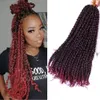 LANS Pre Twisted Passion Twist 24 "Twist Crochet Hair Synthetic Spring Twists Looped Craiding Hair Extension for Women 16roots/PC LS01