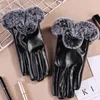 Sports Gloves Autumn And Winter Leather Women's Cold Waterproof Outdoor Warm Cuffs Plush Ski Riding