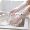 washing dishes rubber gloves