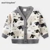 Mudkingdom Boys Girls Sweaters Autumn Winter Colorful Knitted Cartoon Pattern Coats Tops Cardigan 210615