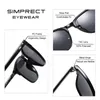 SIMPRECT Polarized Sunglasses Men 2021 Mirror Square Sunglasses Vintage Anti-Glare Driver's Sun Glasses For Men