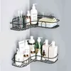 Scaffale da bagno Organizzatore Scaffali Cornice angolare Ferro Doccia Caddy Portaoggetti Porta shampoo per accessori HJOY 211112