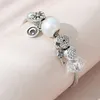 2 pieces/set European and American Fashion Personality Pandora Pearl Bracelet Female Small Jewelry Gift for Girl Friend