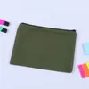 20x14.5cm Colorful Canvas Bags for Crafts Blank DIY Canvas Makeup Bags Pen Pencil Case Cotton Canvas Zipper Bag