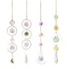 Sun Catchers Hanging Crystal Ball Beaded Ornament Garden Decorations Window Patio Lawn Moon Star Pendant Glass Prism Rainbow Maker8507636