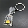 Kreativitet miniatyrharts guldfisk nyckelringar charms liten fisk i vattenpåse hängsmycke diy nyckelringar mode tillbehör