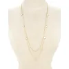 gold double strand necklace