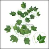 Garden Decorations Patio, Lawn & Home Artificial Ivy Leaf Plants Green Leaves Vine Garland Diy Wall Hanging Decor Supplies Wedding Party Dec