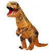 Mascolo di alta qualità gonfiabile T Rex Costume anime Cosplay Dinosauro Costumi di Halloween per le donne Adulto Kids Dino Copertutto dei cartoni animati Y0827