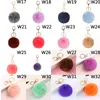 40 Couleurs Oreille De Lapin Boule De Fourrure Faveur 8 cm Lapin Artificiel En Peluche Pompon Sodt Moelleux Boules Rondes Porte-clés Sac Charme Festival Fête Décoration