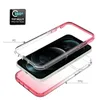 360 Protector Transparent telefonfodral för iPhone 14 13 12 Mini Pro Max XR XS X SE 7 8 TPU PC -täckning