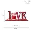 バレンタインデーパーティー木製の卓上サイン愛ハート形のテーブルトッパー結婚記念日の装飾RRA11389