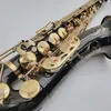 Högkvalitativ Mark VI Tenor Saxofon BB TUNE Svart Nickel Lackerat Gold Woodwind Instrument med tillbehör