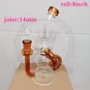 Fab Beaker De Vidro De Vidro Cachininha Duchehead Percubos Cabeça 8 polegadas Mini Reciclador Dab Rig Water Tubulações Pequenas Plataformas De Petróleo Clear Bubbler Smooth Tube