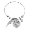 a Piece of My Heart Lives in Heaven Remembrance Miscarriage Stainless Steel Charm Bangle Bracelet Women Memorial Jewelry Q0719