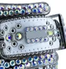 BB Simon Rhinestone Belt مع Bling Rhinestones for Mens Women Designer Belts كهدية عيد ميلاد عيد الميلاد