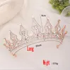 Headpieces Rose Gold Bridal Crown Royal Rhinestone Crystals Silver Wedding Crowns Crystal Accessories Party Tiaras