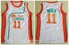 Mannen Flint Tropics Film Edition # 33 Jackie Moon Geborduurde 11 Ed Monix 7 Coffee Black 69 Downtown Basketball Jersey