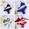 Tyakkve Sexig Bikini Set Badkläder Kvinnor Skriv ut Baddräkt Push Up Polka Dots Plus Size Bating Suit Beachwear Biquini 3XL 210629