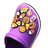 Pizza Milk Tea Croissant Candy Shoe Charms PVC Söta glassskor Spänne Tillbehör Fit Croc Jibz X-Mas Kids Gifts229U