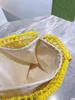 カジュアルな女性のハンドバッグわら織りのショルダーバッグレディース中空トート夏ブランドのDiyトップハンドルバッグのビーチ旅行ショッピング