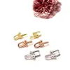 Europe America Fashion Style Jewelry Sets Lady Women Brass Engraved Letter 18K Plated Gold U-shape Chain Earrings Bracelet Necklace