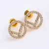 Classic Hoops Stud Designers Earring Diamond Earrings Luxury Designer Jewelry Women Circle Letter F Studs Love Necklace Hoop Mens 7077115