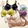 3pcs Color Contrast Latex Bras For Women Underwear Gradient Strap 211217