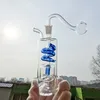 Ganzes Set Glaswaren Shisha-Rauchen Bunte Glasbrenner-Bubbler-Flasche mit 10-mm-Ölschalen Percolater-Bubbler Wasserpfeifen Tabakschüssel-Zubehör