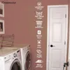 The rules of laundry decals, laundry tag stickers pattern,Wash Dry Fold Iron Laundry Room Vinyl Wall Quote Sticker Decal LY07 210615