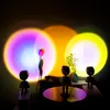 Mini Projector Lights Sunset Rainbow USB Powered Dimmable Party Christmas Light Robot Atmosphere Lamp for Taking Pictures Home Wall Decoration