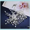 Clips & Barrettes Jewelrydesigners Pearl Bridal Hair Headdress Jewelry Diamond Wedding Aessories Comb Hca01 Drop Delivery 2021 Nwblg