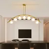 Luxe koperen hanglampen lampen glazen bal Noordse kroonluchter voor eetkamer ontwerp hangende lamp slaapkamer keuken led verlichting