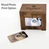 Деревянный Pet Urn Box Собака Cat Coat Coremation Mearable Memorial Photo Frame Хранить для тихого дома