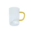 Tasse en verre vierge de sublimation de 12 oz avec poignée ronde colorée enduite de couleur intérieure Surface brillante