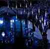 30cm 8lamps / set Decorazioni natalizie Luci Meteor Shower Lamp Set LED Light Bar Decorative Outdoor Waterproof Tube Luce colorata