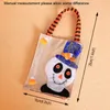 Halloween linen Burlap Gift Wraps Tote Bags Trick or Treat Candy Bag Witch Pumpkin Black Cat Handbag Party Decoration Present Packaging TR0097