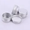 5g Small Round Silver Aluminum Packing Bottles with Screw Cap Cosmetic Tin Can Box Makeup Cream Sample Test Jar