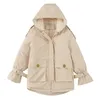 Winter Fashion Hooded Thickened Lining Plus Fluffy Collar Big Pockets Warm Jackets Cotton Coat Women's Clothing 210521