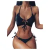 Kadın Mayo Push Yukarı Seksi Bikini Mikro Kadınlar 2023 Leopar Kafa Kayışı Bikinis Set Bandage Biquini Beach Giyim Mayolar