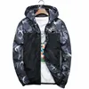 Mäns Hoodies Sweatshirts 2021 Can-Am BRP Mens Jacka Höst Camouflage Patchwork Bekväm Hood Elegant Handsome Coat Slim Clothing Par