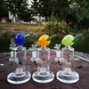 Pommeau de douche PERC BONGE PERC NOGHTS 7 pouces RIG 14mm Joint femelle 5mm épais en verre de verre bongs recycleur percolateur huile dab