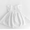 Zomer peuter baby meisje prinses jurk kinderen katoen causale jurk ruches pure kleur baby meisje kleding Koreaanse Japan stijl G1129